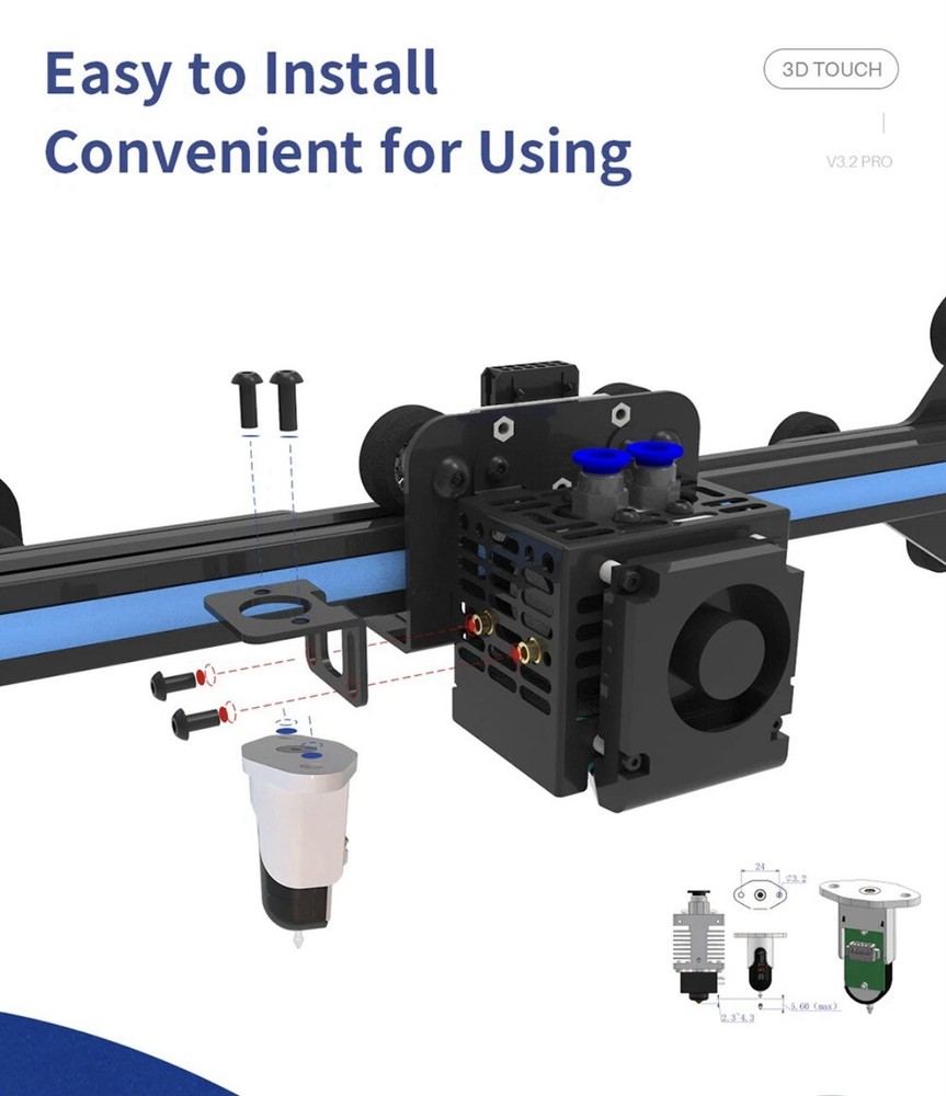 Geeetech 3D Touch Auto Bed Leveling Sensor V3.2 Pro Version for 3D Printer