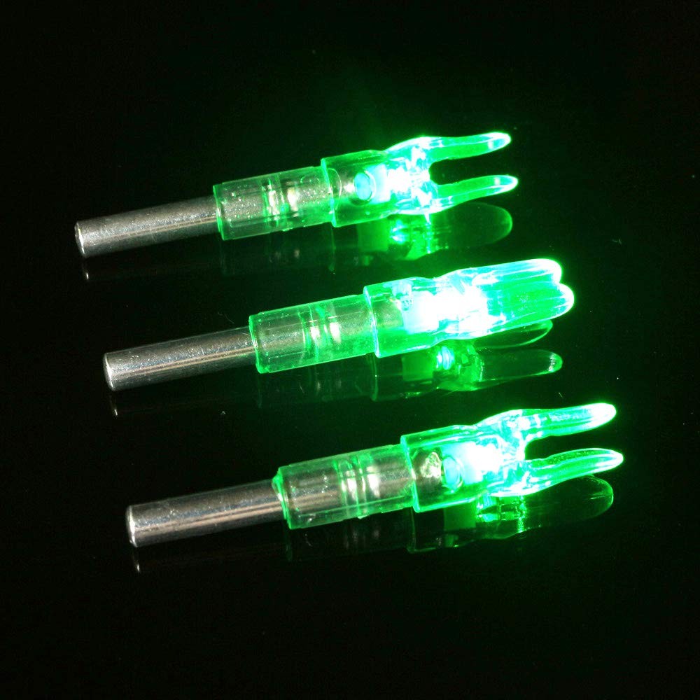 Lzwow 9PCS S Lighted Nocks for Arrows with .244 Inside Diameter Automatic Com...