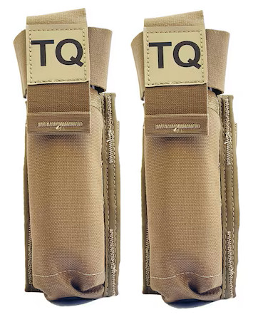 USMC Tourniquet TQ Pouch 2-Pack Coyote MOLLE/PALS Used