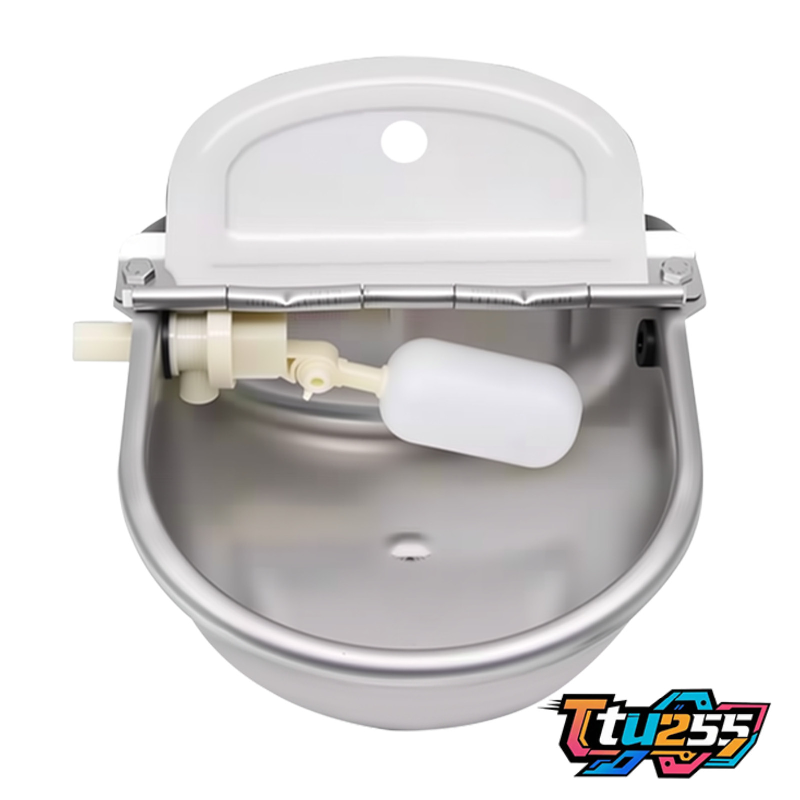 2* 304 Stainless Steel Automatic Water Bowl Drinking Dispenser Dog Horse Cattle