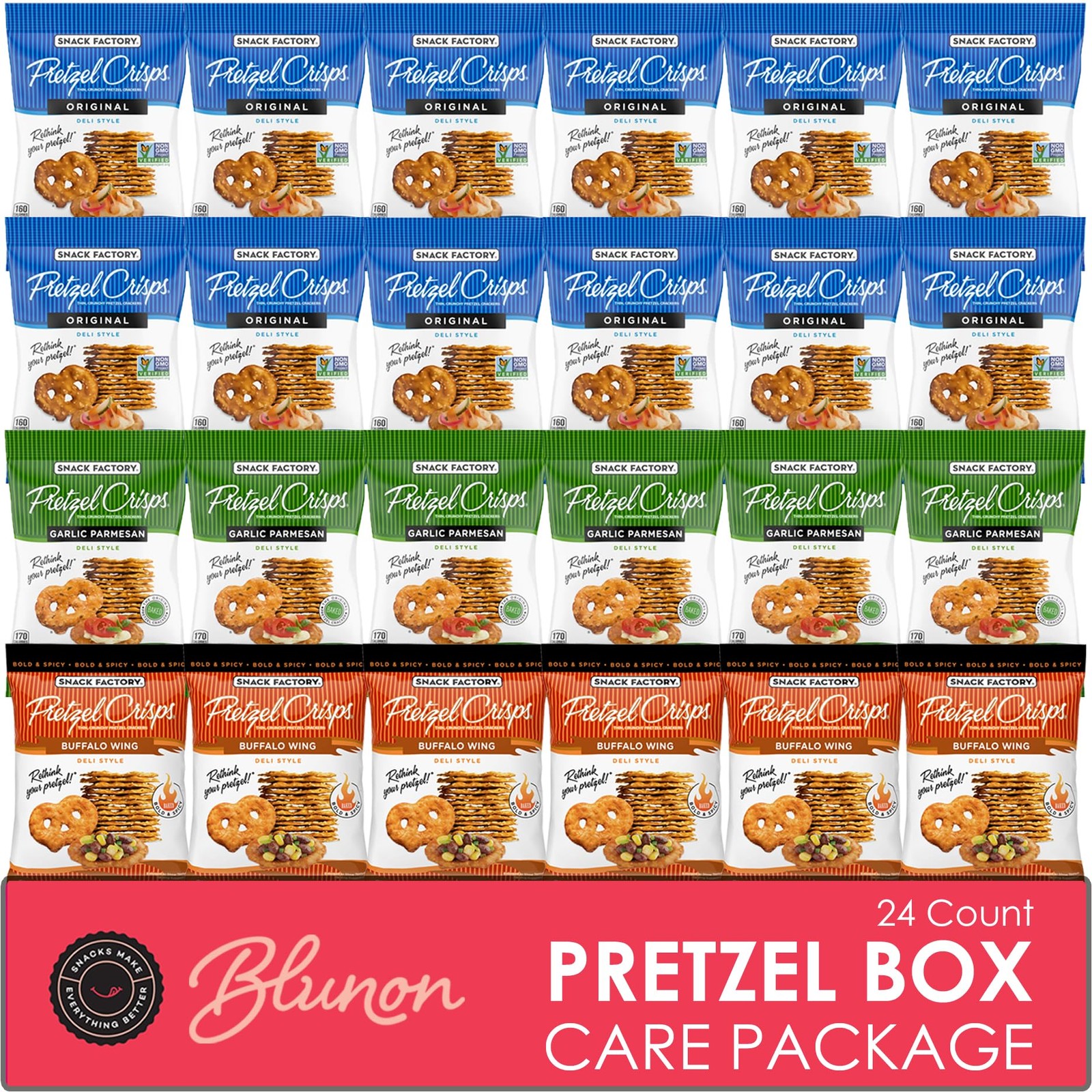 Pretzel Crisps Variety Pack - Bulk Assortment Snack 1.57 Ounce (Pack of 23)