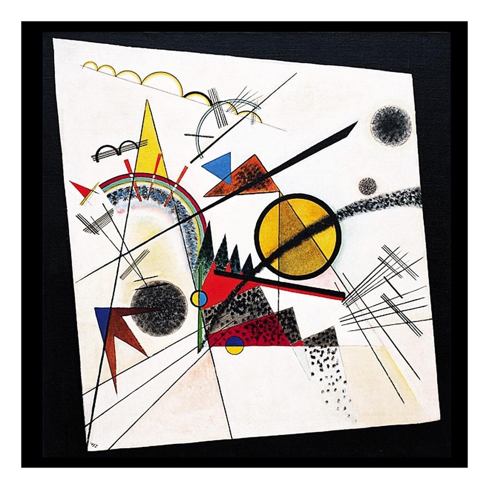 Abstract Kandinsky in Black the Square Counted Cross Stitch Pattern