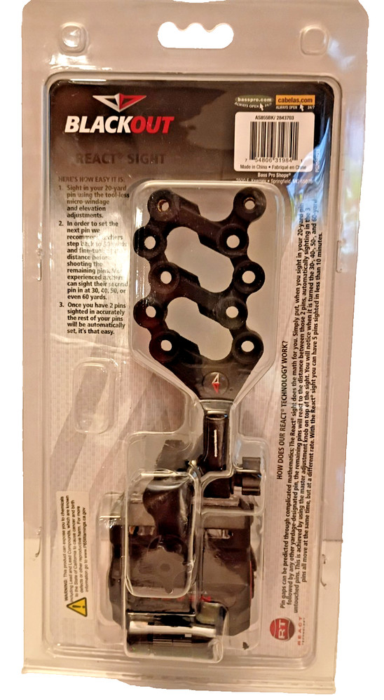 Blackout 5-Pin Bow Sight with React Technology AS855BK