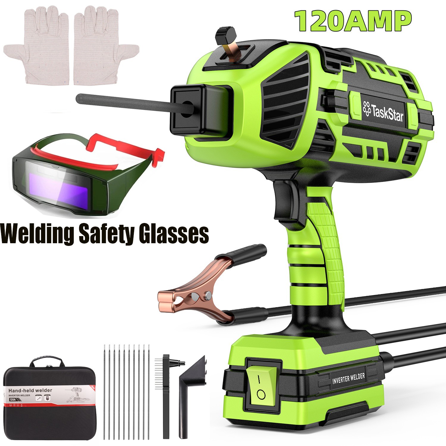 Handheld Stick Welding Machine Arc Welder Gun Electric Digital Welder IGBT 110V