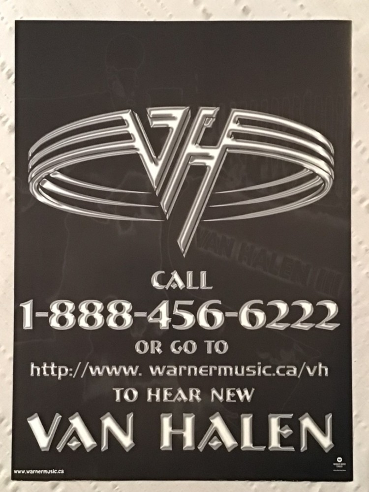 Van Halen III 1998 Canadian Advance Promo Poster P