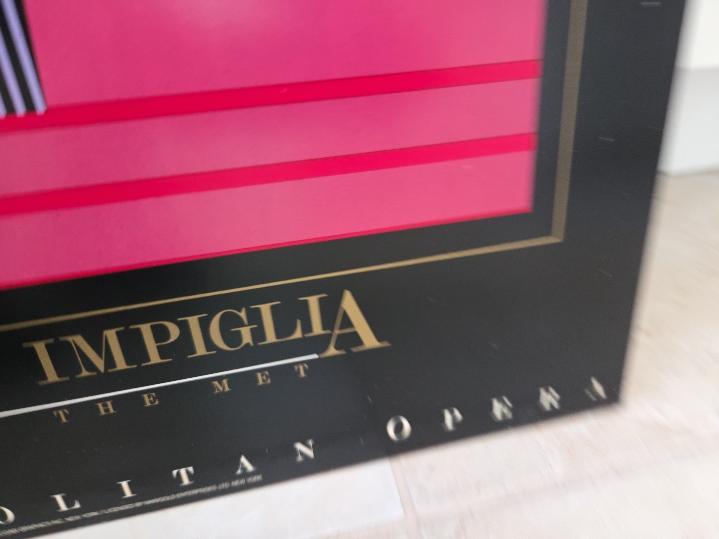 1984 GIANCARLO IMPIGLIA The Met Opera Poster On Board 25" × 30"