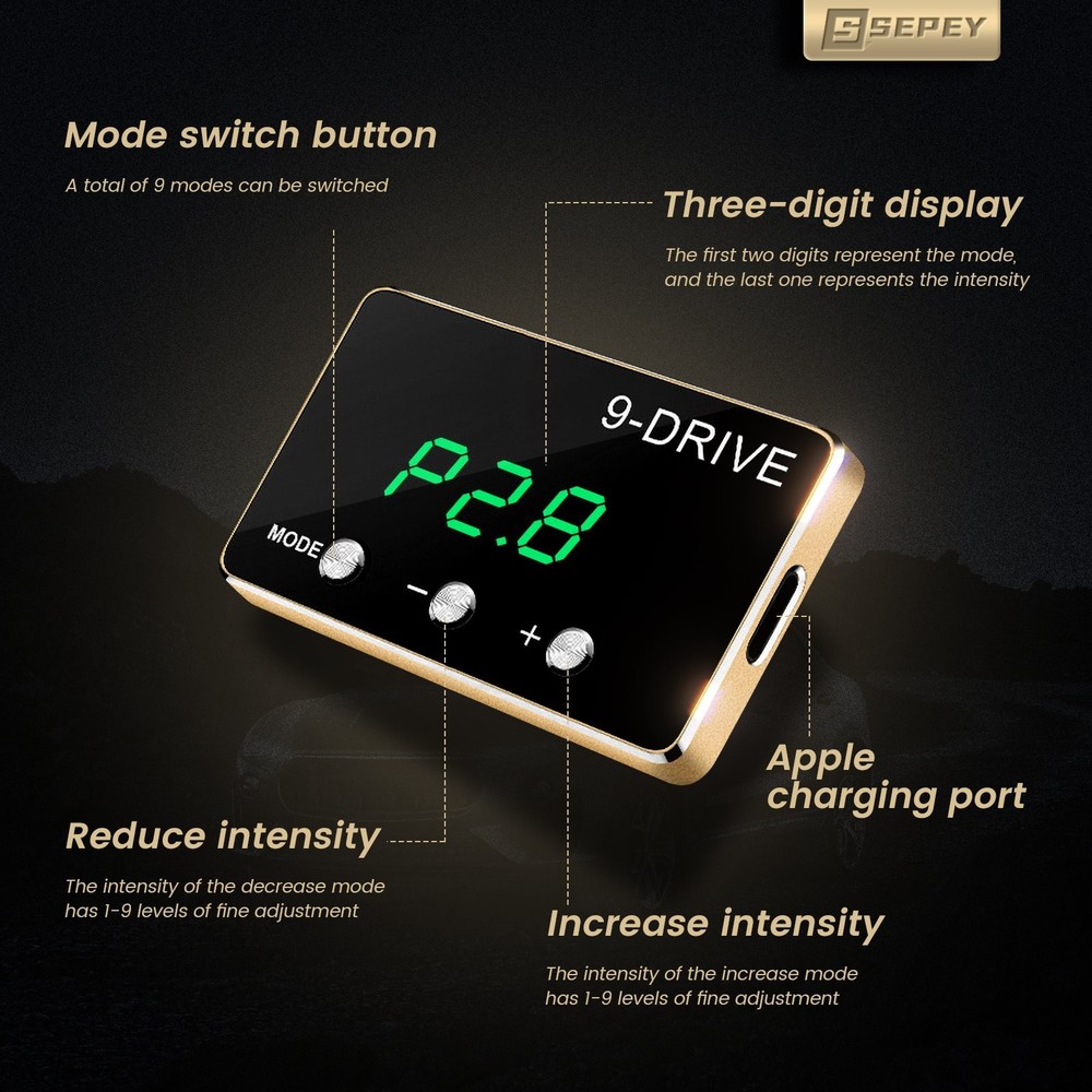 Throttle Response Controller 9 Drive Modes Smart Accelerator For Ford Land-Rover