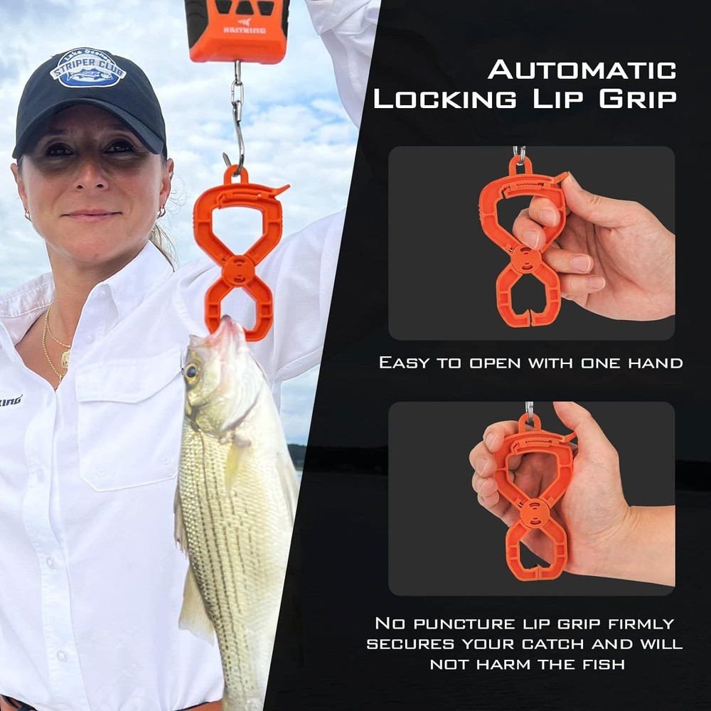 Fish Scale, Floating Waterproof Digital Scale, 2.5” Large LCD Display, 110lb ...