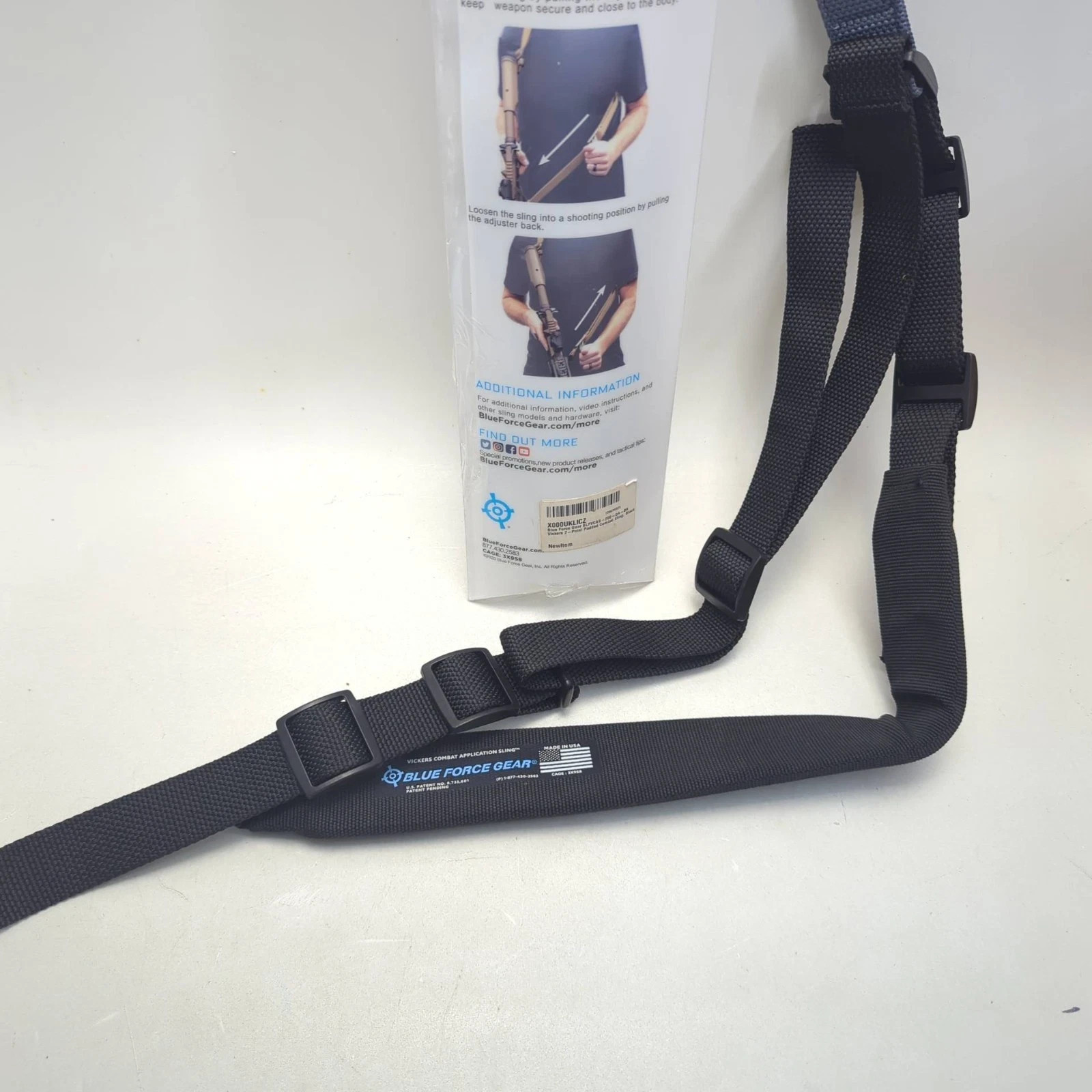 Blue Force Gear Vickers Sling 2-Point Light,Padded Combat Rifle Carbine 57"- 67"