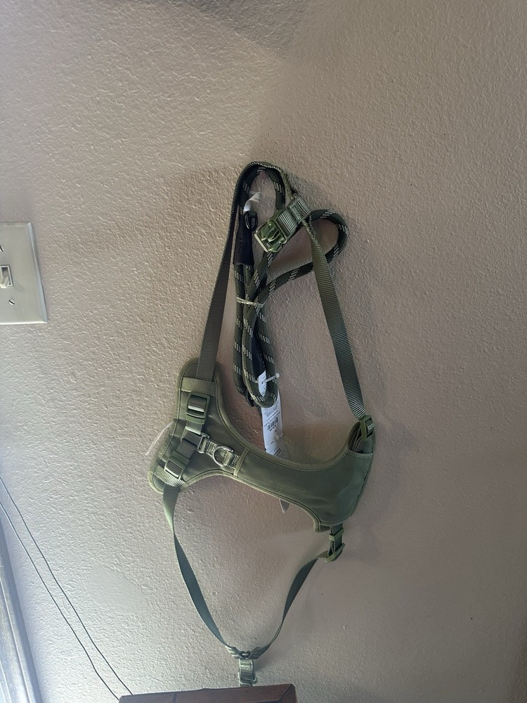 Large Dog Harness With Leash/ Olive Green