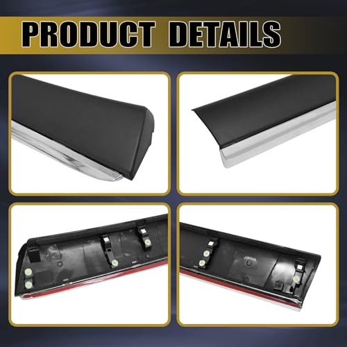 Black Driver Left Side Front Door Lower Molding 75072-0E010 Compatible with