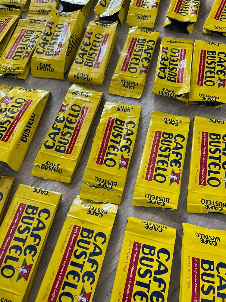 50 EMPTY Cafe Bustelo Coffee Packaging for Crafting/Sewing