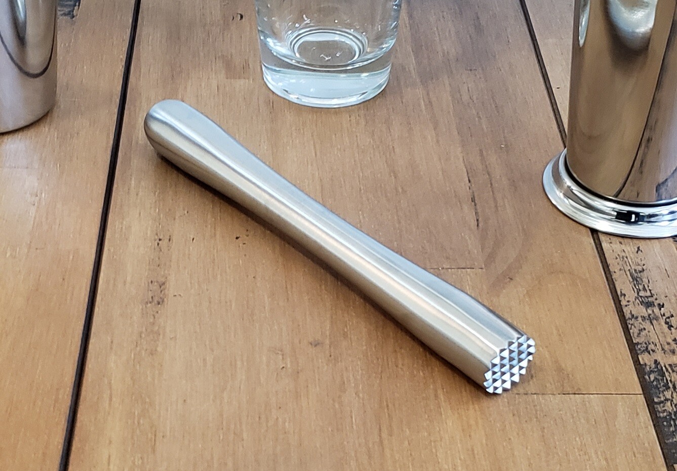 8.5" Solid Stainless Steel COCKTAIL MUDDLER - Bar Drink Mixer Tool