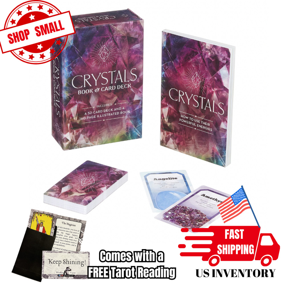 Crystals Oracle Deck: Includes a 52 Oracle Deck w Instructions Beginners Tarot