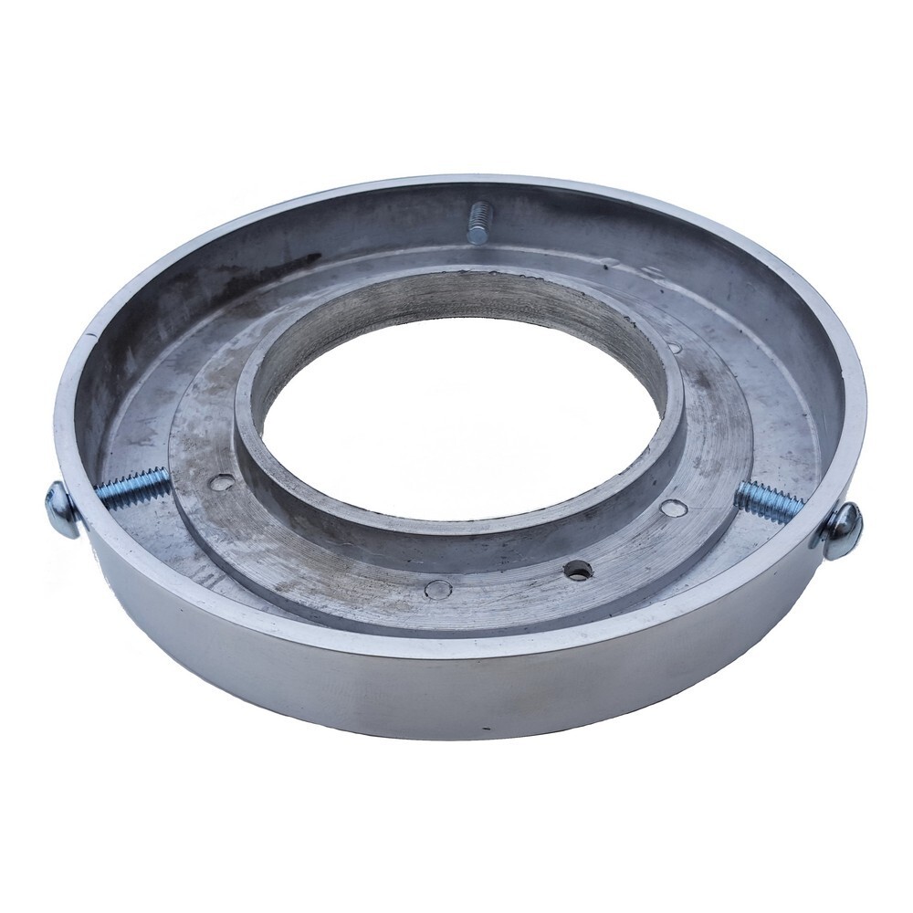 Polished Aluminum 6" Globe Mounting Ring Base for Gilbarco Pumps, More (GM103)
