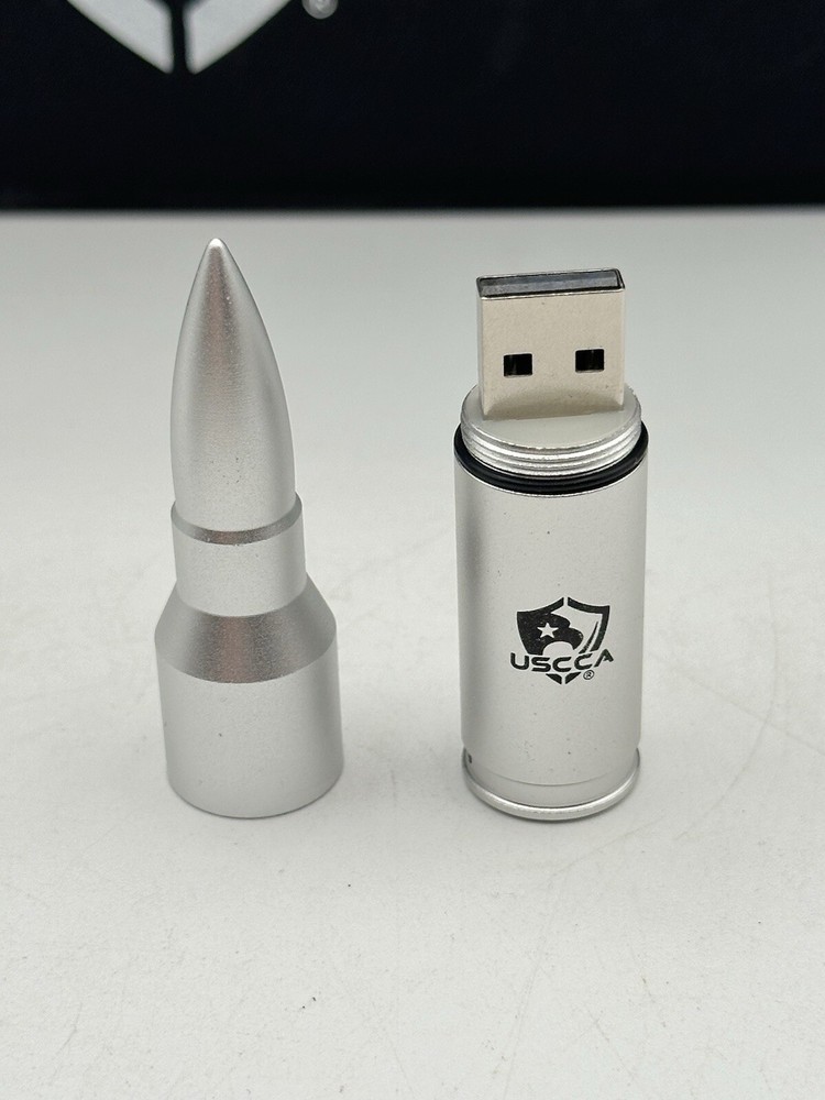 MTM Case-Gard Ammunition Box USCCA Logo Patch And Bullet Shaped Flash Drive