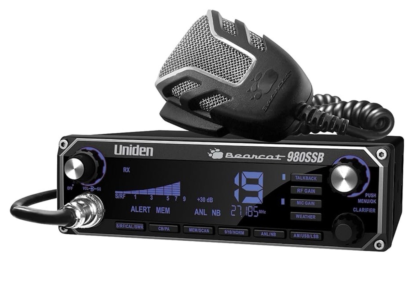 Uniden Bearcat 980SSB CB Radio Noise Canceling Mic 80CH AM/USB/LSB Weather