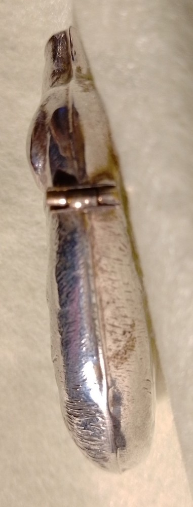 Victorian 1800's Solid Silver Boar Vesta Case