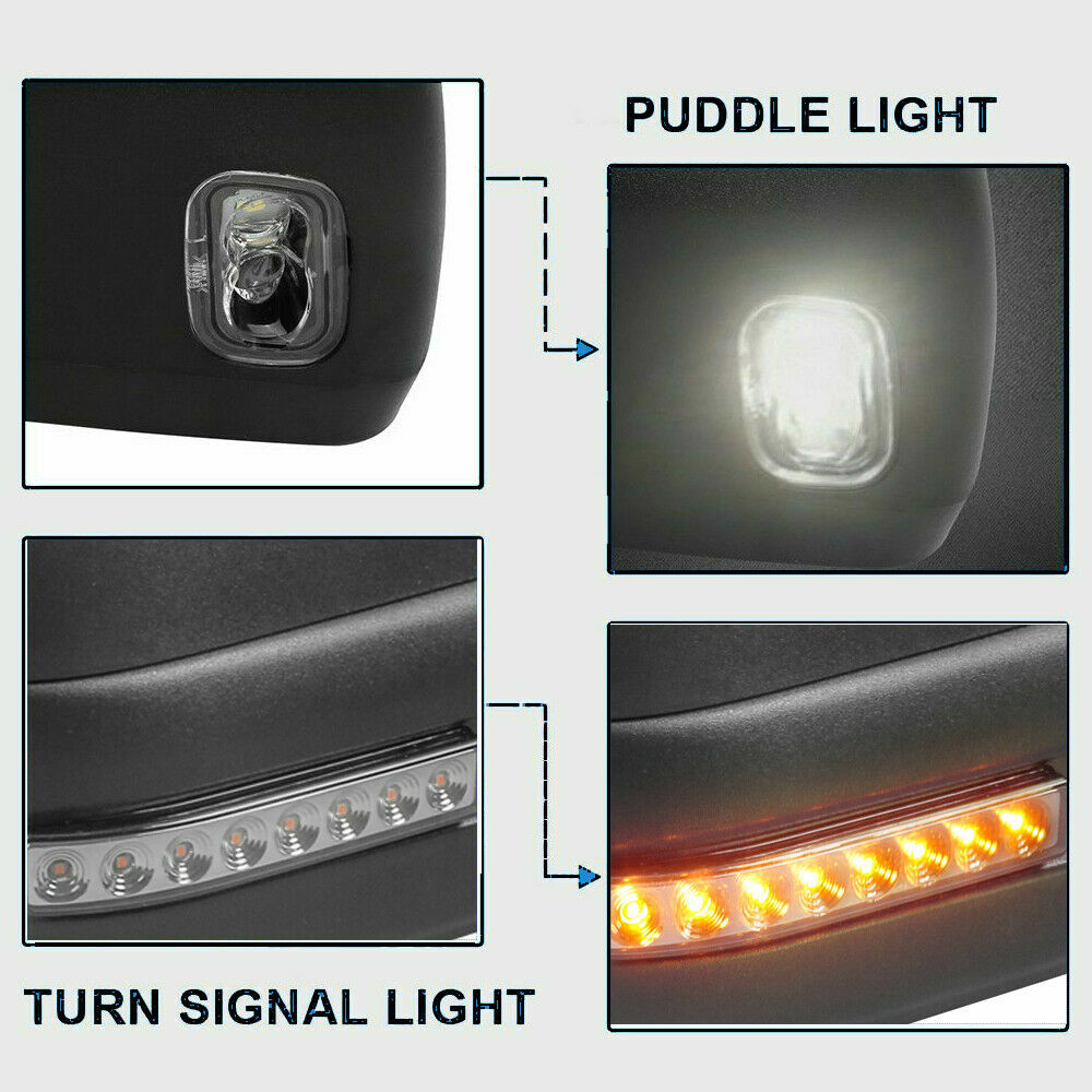 Pair Power Heated Tow Mirrors Dynamic Streamer Signal For 04-14 Ford F150 F-150