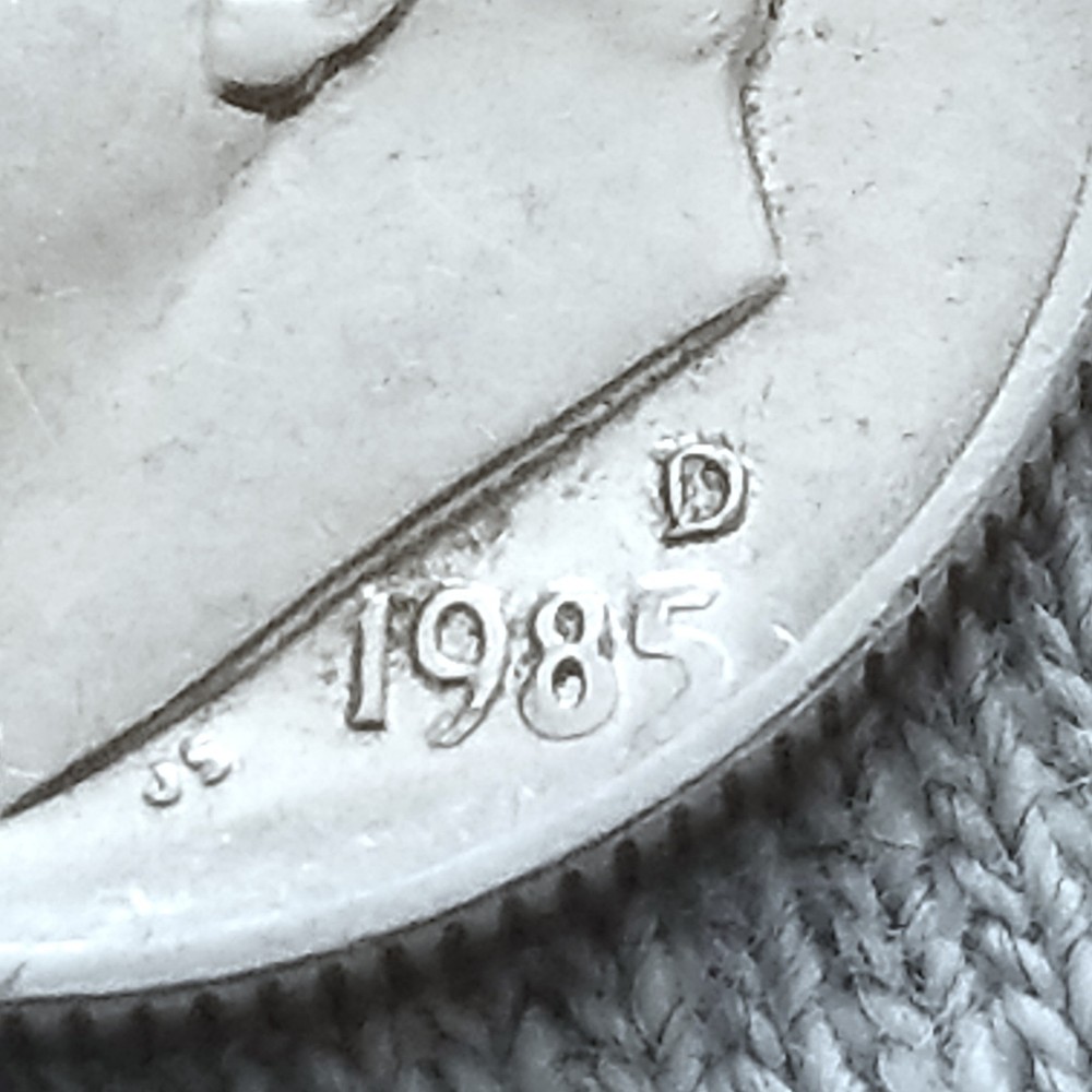 1985 D Roosevelt Dime 10c Strike Errors Broadstrike error Fade Fat Letters GREAT