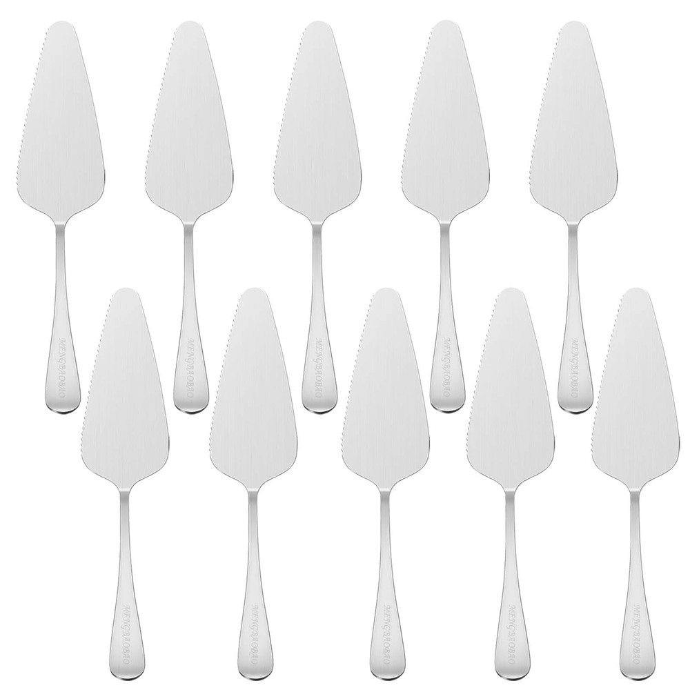 10 PCS Cake Server Pie Holder Transfer Triangular Spade Spatula for Baking