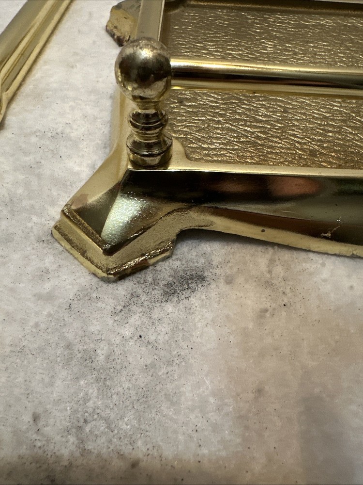 Vintage BRASS Fireplace Tool Set MCM