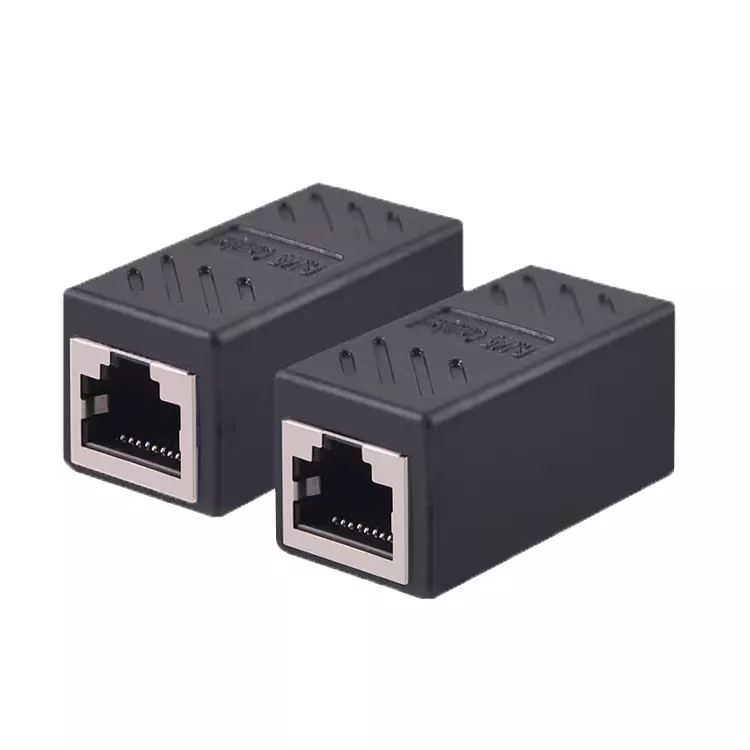 2pcs RJ45 Inline Coupler Cat7/Cat6 Ethernet Network Cable Extender Connector