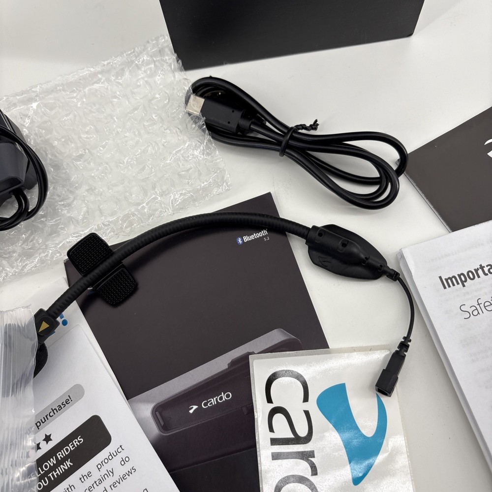 Cardo PACKTALK Edge Motorcycle Bluetooth Communication System Headset Intercom