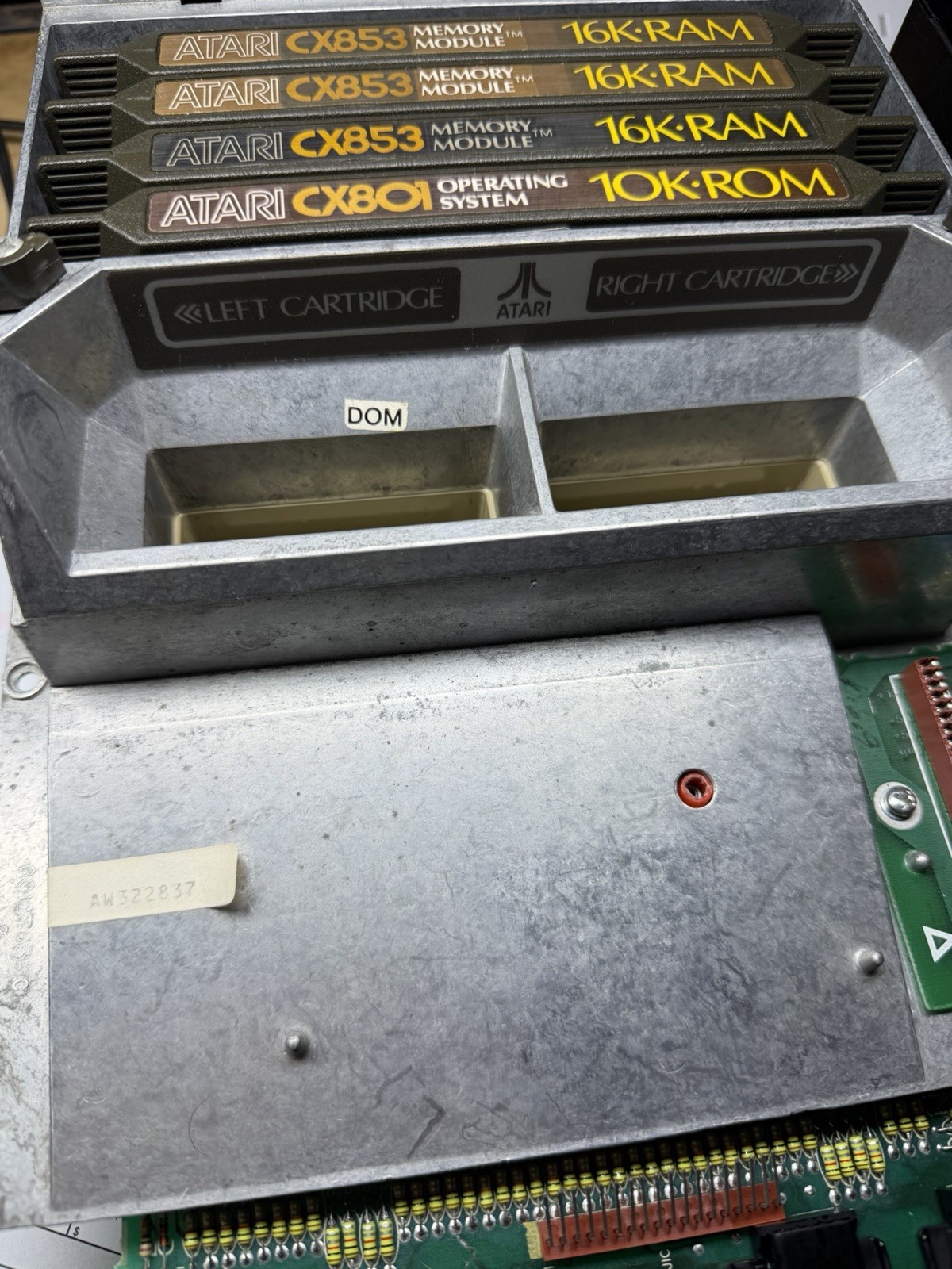 Atari 800 Motherboard, Very Clean Tested Working, No Carts Included