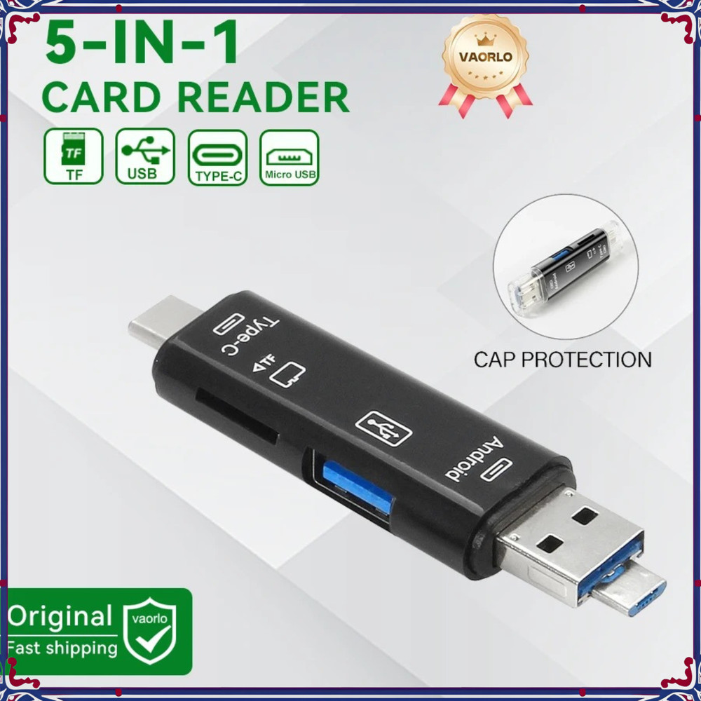 Multi Memory 6-in-1 USB 3.0 Card Reader U Disk Type-C OTG Flash Drive Adapter