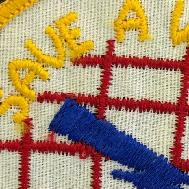 c1970's-80's Machine Stitched Embroidered Patch "Save a What?" Catchphrase?