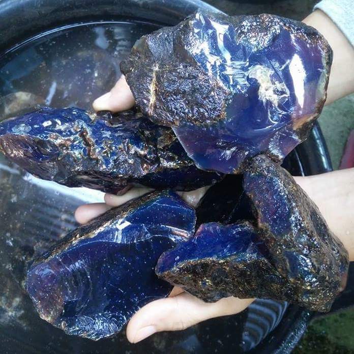 1 TO 20 KG LOT NATURAL UNTREATED HIGH QUALITY ROUGH BLUE AMBER SUMATRA INDONESIA