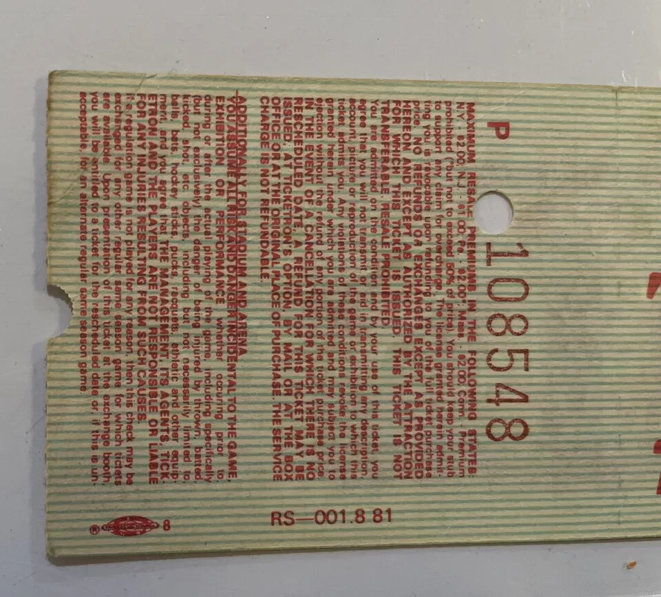 OZZY OSBOURNE 1982 CONCERT TICKET STUB*RANDY RHOADS*2/12/82*CINCINNATTI**RARE**