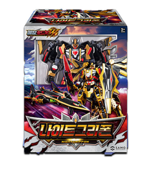 Metal Cardbot W Night Griffon Gold gryphon Transforming Robot Fighter Jet