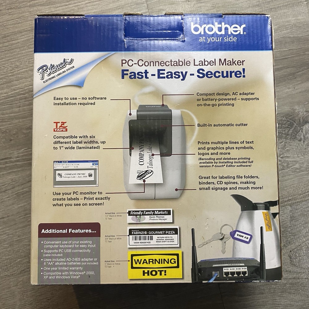 Brother P-Touch PT-2430PC Plug & Label Printer Professional Prints from PC🔥🔥🔥