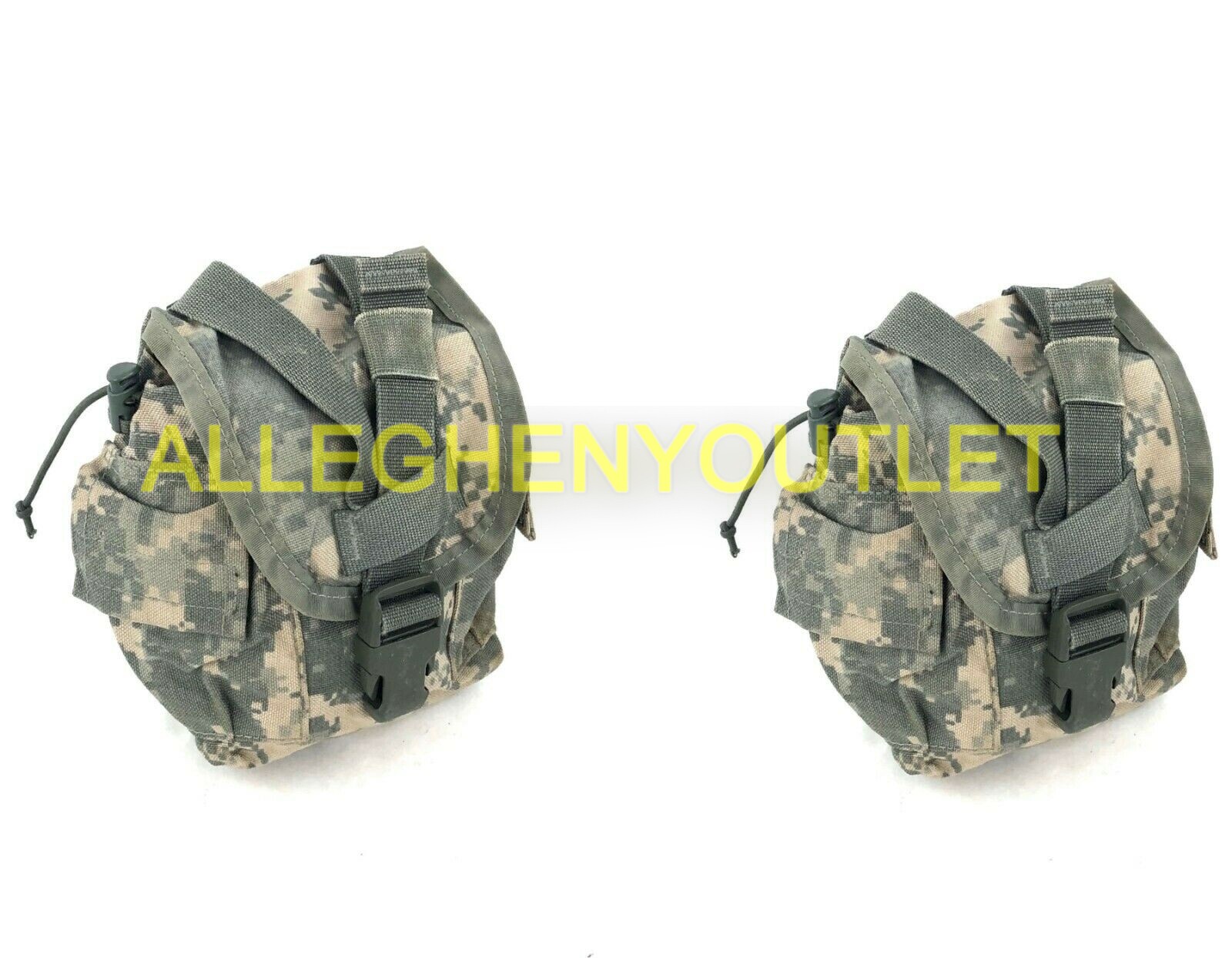 MOLLE II 1 QT Canteen Cover / General Purpose Pouch ACU - 2 Pack EXCELLENT