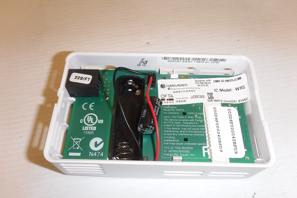 SIEMENS QAA2291.EWSC WIRELESS ROOM SENSOR WHITE NIB