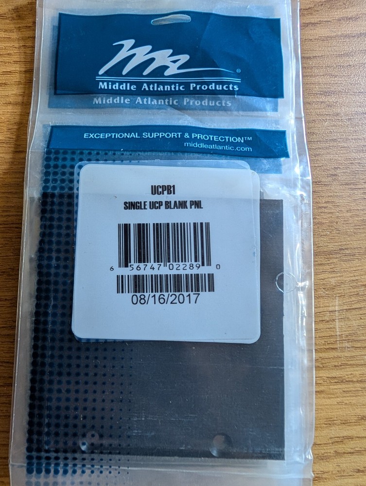 Middle Atlantic UCPB1 SINGLE UPC BLANK PNL