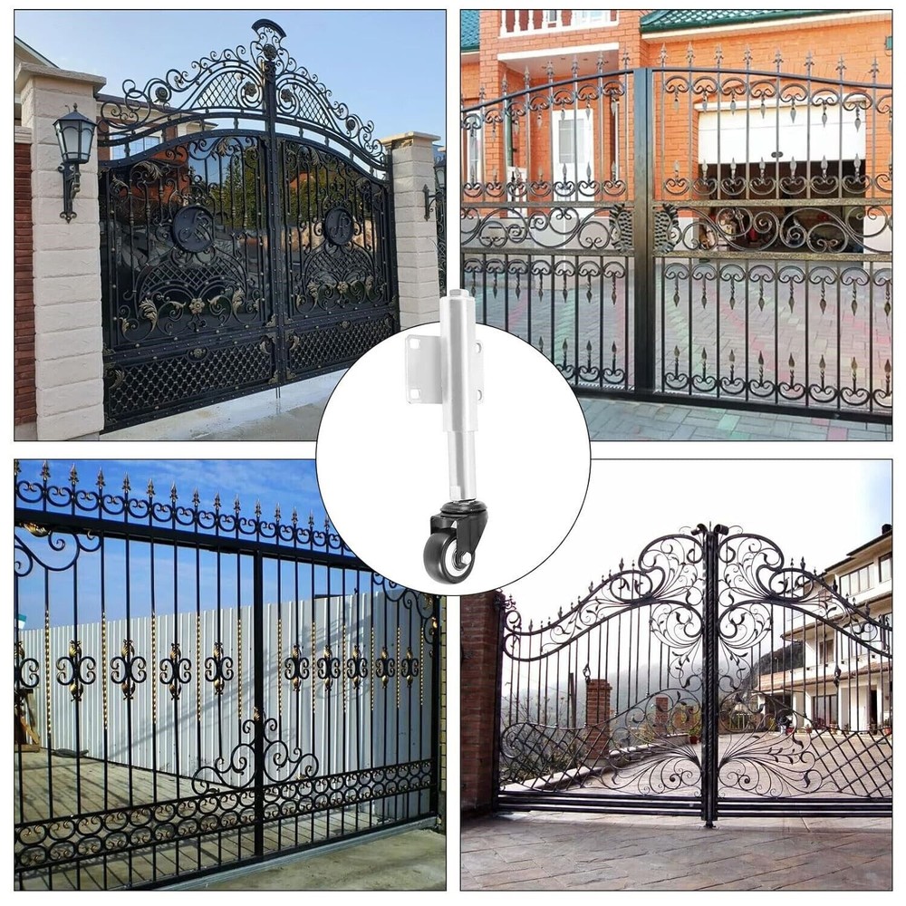 2" Fence Gate Wheels with Spring Rolling Gate Swivel Caster Gate Rollers Support