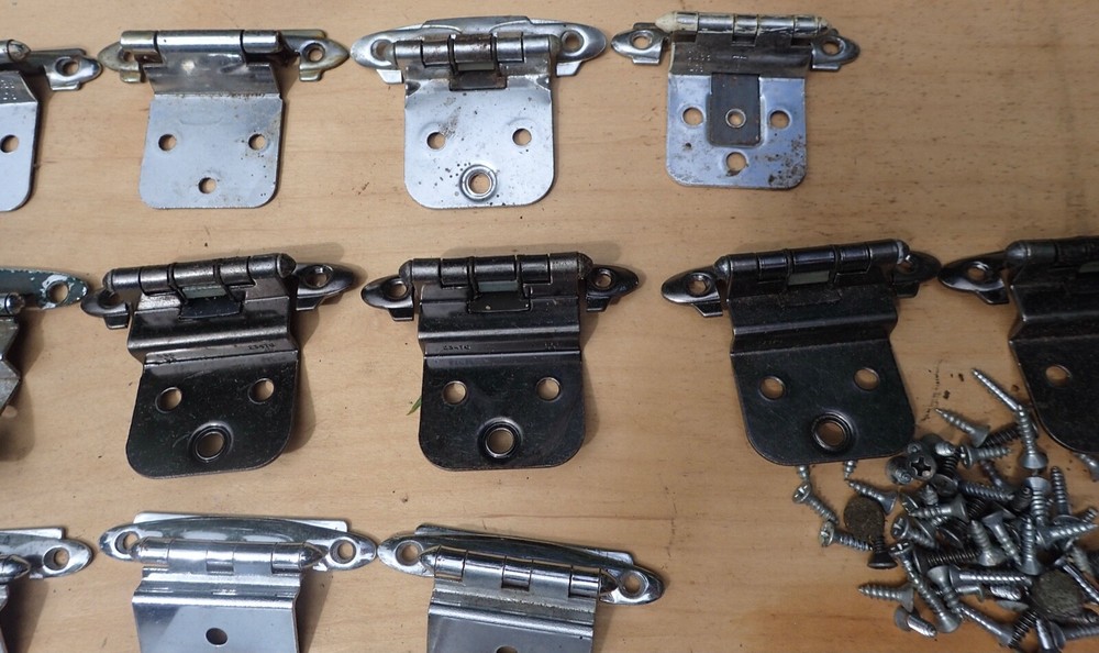 Vintage Cabinet Door Drawer Hardware Lot Handles Hinges Knobs & More