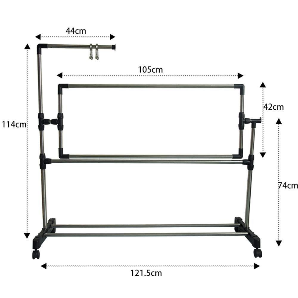 Needlework Floor Frame, Adjustable Cross Stitch Craft Stand, Standing Embroid...