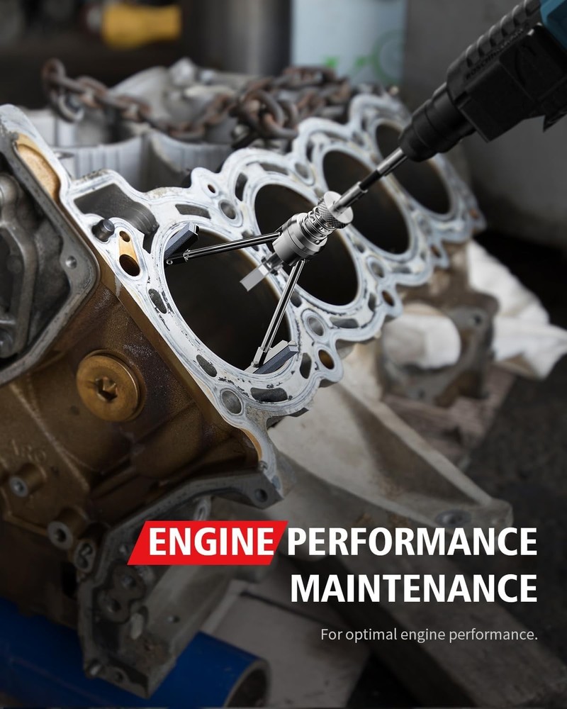 Cylinder Hone Tool Set with Tool Box, Adjustable Engine Cylinder Honing Tool ...