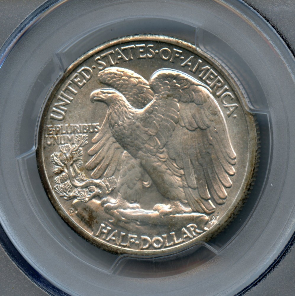 1944 D Liberty Walking Silver Half Dollar PCGS MS 65