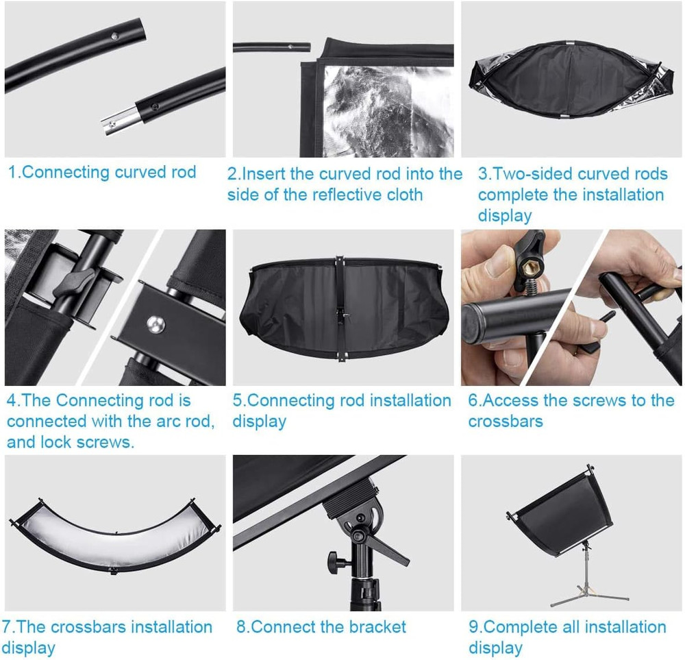 Light Reflector 70"X25.6"/178X65Cm Arclight Curved Eyelighter Lighting Diffuser