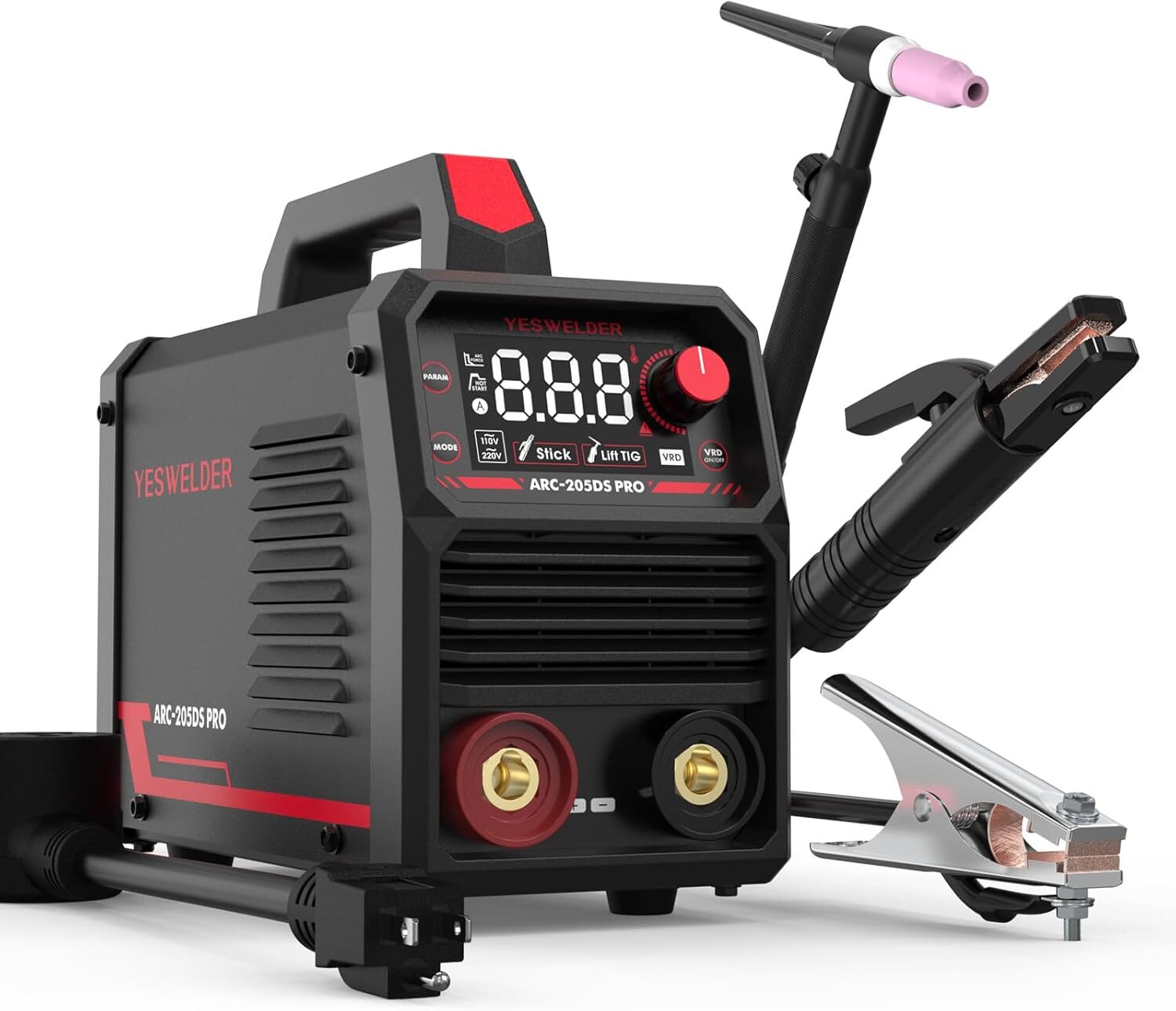 205Amp Stick Welder with Lift TIG Torch,110V/220V Dual Voltage Welding Machine