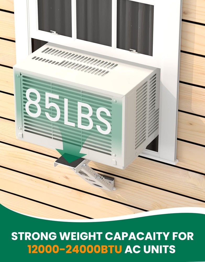 Window Conditioner Bracket: Adjustable Anti-Slip Shock-Absorbing Mat Window S...