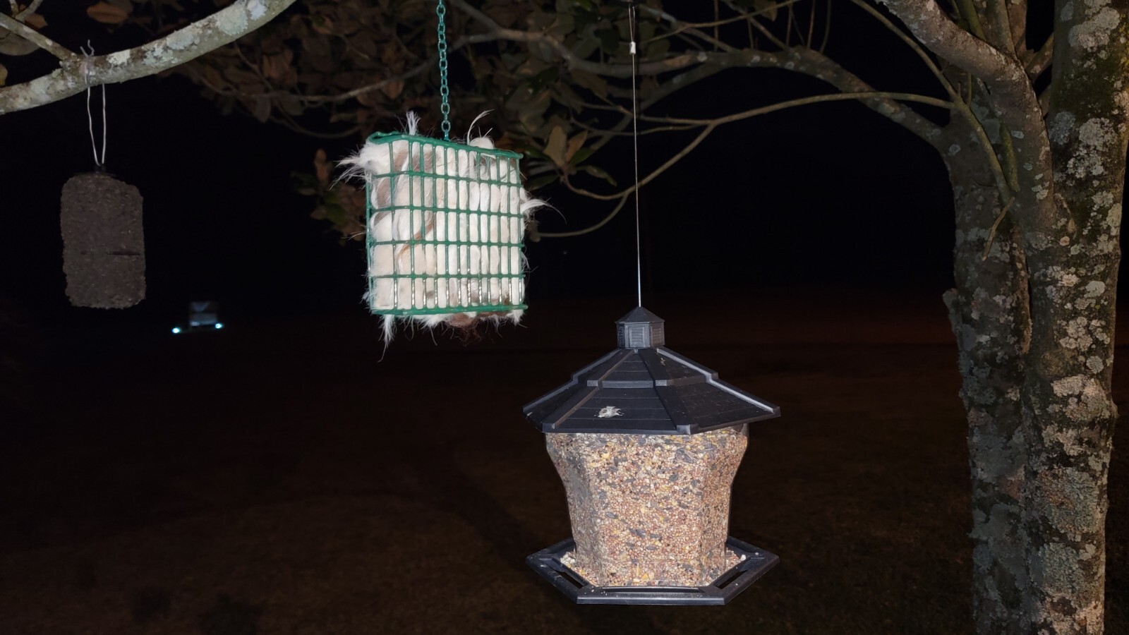 100% Raw Alpaca Fiber Bird Nester ready to hang suet cage nesting material