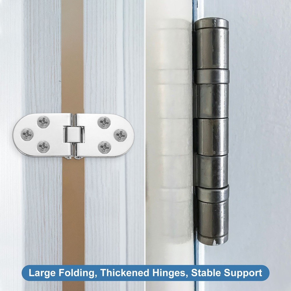 4pcs Folding Table Hinge Iron 270 Degree Table Hinges Black