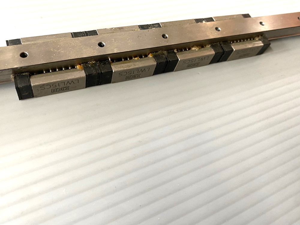 4 IKO LWL15CS SLIDE BLOCK WITH 55" LINEAR RAIL