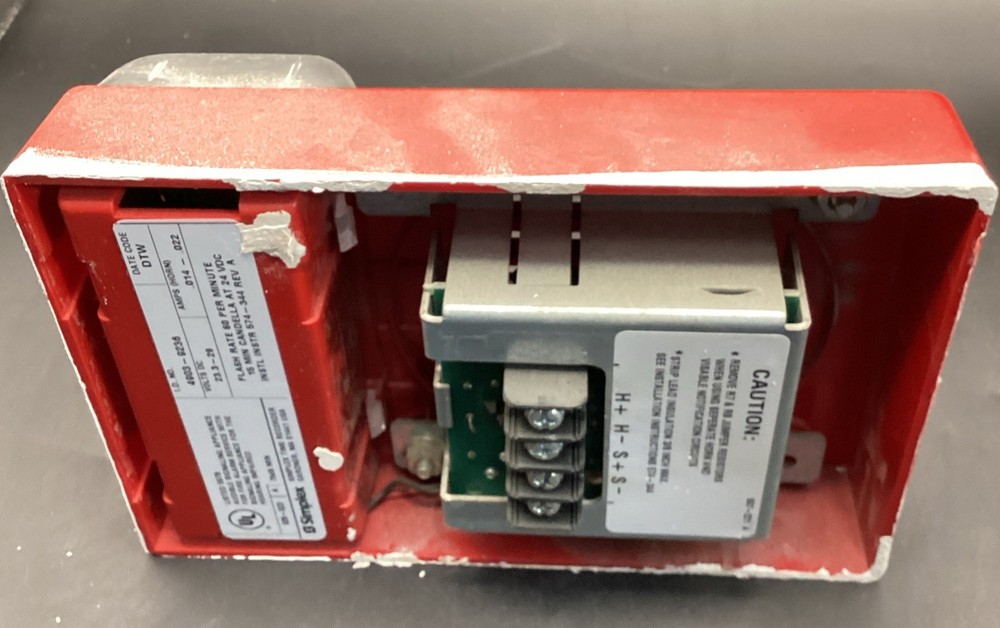 SIMPLEX 4903-9236 FIRE ALARM HORN STROBE SPEAKER RED